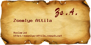 Zsemlye Attila névjegykártya